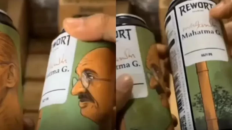 ಅಯ್ಯೋ.. ಗಾಂಧಿಗೆ ಇಂದೆಂಥಾ ಸ್ಥಿತಿ!!- ಬಿಯರ್ ಬಾಟಲ್ ಮೇಲೆ ಗಾಂಧಿ!!ಮದ್ಯ ವಿರೋಧಿಸಿದವರಿಗೆ ಅನ್ಯಾಯ!!