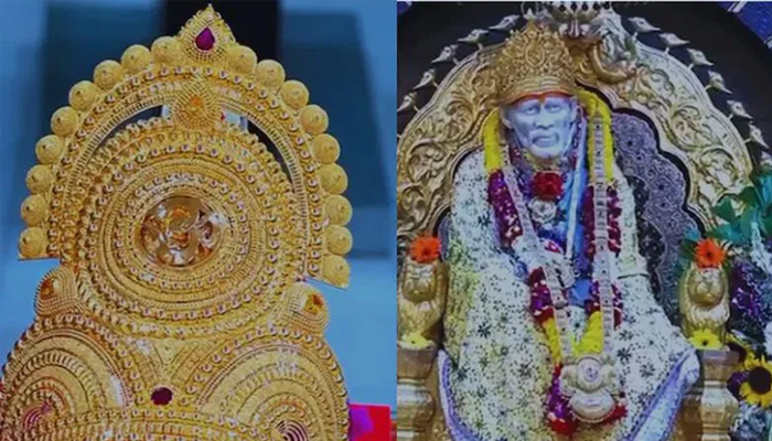 ಅನಾಮಧೇಯ ಭಕ್ತನಿಂದ ಶಿರಡಿಯ ಸಾಯಿಬಾಬಾ ದೇಗುಲಕ್ಕೆ 59 ಲಕ್ಷದ ಮೌಲ್ಯದ ಚಿನ್ನದ ಕಿರೀಟ ಅರ್ಪಣೆ!