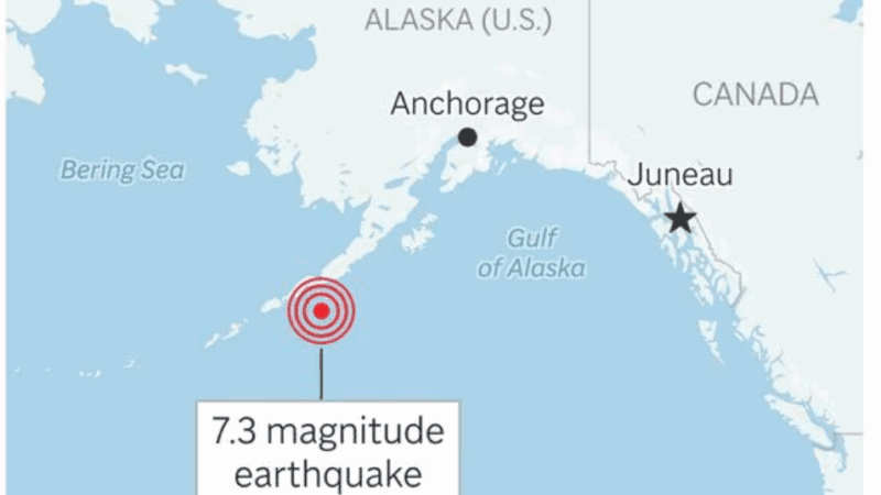 ಅಮೆರಿಕದಲ್ಲಿ ಸಮುದ್ರದೊಳಗೆ  ಕಂಪಿಸಿದ ಭೂಮಿ- ದ್ವೀಪ ಭಾಗದಲ್ಲಿ ಸುನಾಮಿ ಎಚ್ಚರಿಕೆ