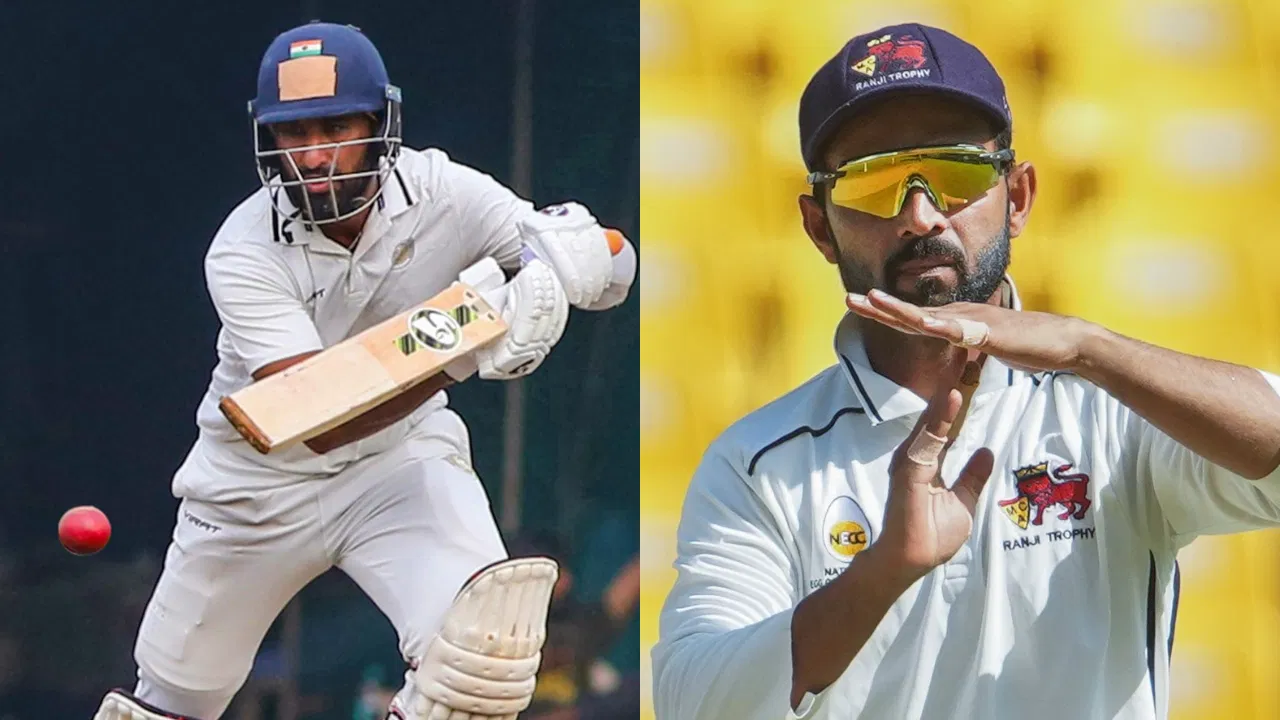 ದೇಶಿ ಟೂರ್ನಿಯಲ್ಲೂ NO ಚಾನ್ಸ್  –  ರಹಾನೆ, ಪೂಜಾರ ಕರಿಯರ್ ಎಂಡ್?ಸಿನಿಯರ್ಸ್‌ಗೆ ಗೇಟ್ಪಾಸ್ ಕೊಟ್ಟ Juniors