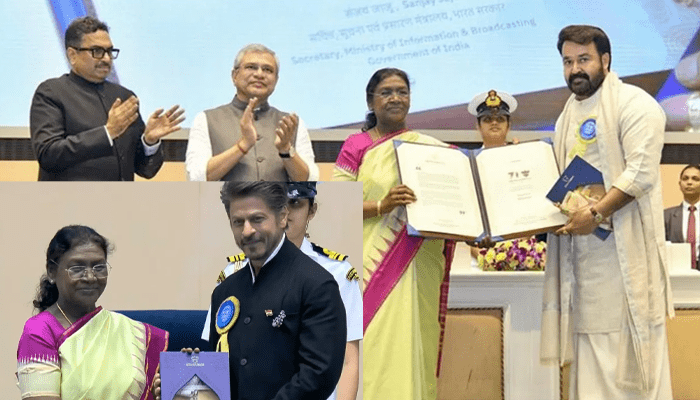 ದಾದಾಸಾಹೇಬ್ ಫಾಲ್ಕೆ ಪ್ರಶಸ್ತಿ ಸ್ವೀಕರಿಸಿದ ಮೋಹನ್ ಲಾಲ್- ಮೊದಲ ರಾಷ್ಟ್ರೀಯ ಪ್ರಶಸ್ತಿ ಸ್ವೀಕರಿಸಿದ ಶಾರುಖ್ ಖಾನ್