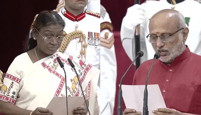 ಭಾರತದ 15ನೇ ಉಪರಾಷ್ಟ್ರಪತಿಯಾಗಿ ಸಿ.ಪಿ ರಾಧಾಕೃಷ್ಣನ್ ಪ್ರಮಾಣ ಸ್ವೀಕಾರ