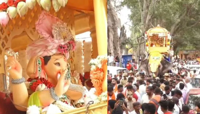 ಆನೆ ಮೇಲೆ ಅಂಬಾರಿ.. ಅಂಬಾರಿಯೊಳಗೆ ಗಣಪತಿ! – ಇದು ಜಂಬೂ ಸವಾರಿಯಲ್ಲ.. ಗಣಪತಿ ಮೆರವಣಿಗೆ!