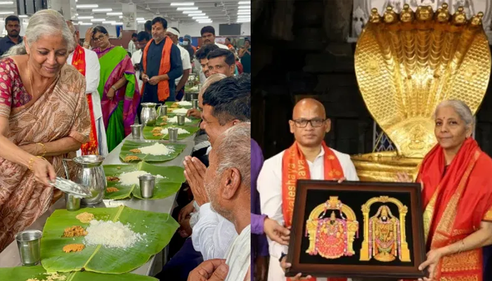 ತಿರುಪತಿಗೆ ಭೇಟಿ ನೀಡಿದ ಕೇಂದ್ರ ಸಚಿವೆ – ಭಕ್ತರಿಗೆ ಊಟ ಬಡಿಸಿದ ನಿರ್ಮಲಾ ಸೀತಾರಾಮನ್‌!
