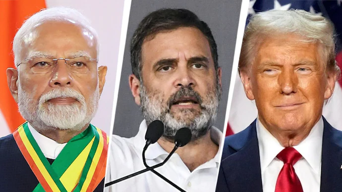 ನರೇಂದ್ರ ಮೋದಿ ಡೊನಾಲ್ಡ್​ ಟ್ರಂಪ್​ ಅವರನ್ನು ನೋಡಿ ಭಯಗೊಂಡಿದ್ದಾರೆ – ರಾಹುಲ್ ಗಾಂಧಿ