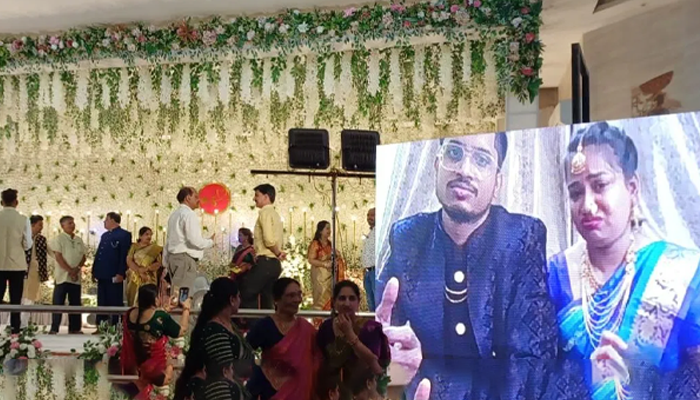 ಇಂಡಿಗೋ ವಿಮಾನಗಳ ಹಾರಾಟ ರದ್ದು – ತಮ್ಮದೇ ಆರತಕ್ಷತೆಗೆ ಆನ್‌ಲೈನ್‌ನಲ್ಲಿ ಭಾಗಿಯಾದ ವಧು, ವರ!