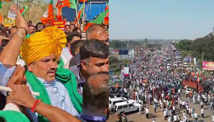 ರೈತ ವಿರೋಧಿ ನೀತಿ ಖಂಡಿಸಿ ರಾಜ್ಯ ಸರ್ಕಾರದ ವಿರುದ್ಧ ಪ್ರತಿಭಟನೆ –  50ಕ್ಕೂ ಹೆಚ್ಚು ಬಿಜೆಪಿ ನಾಯಕರು ಪೊಲೀಸ್ ವಶಕ್ಕೆ!