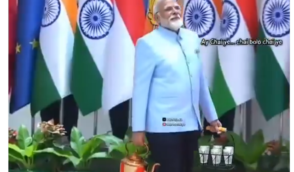 ವಿಶ್ವದ ನಾಯಕರ ಮುಂದೆ ಚಹಾ ಮಾರಿದ ಮೋದಿ – ವಿಡಿಯೋ ಹರಿಬಿಟ್ಟ ಕಾಂಗ್ರೆಸ್