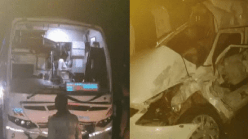 ಖಾಸಗಿ ಬಸ್ ಆಯ್ತು ಈಗ ಸರ್ಕಾರಿ ಬಸ್ ಸರದಿ – ತೀರ್ಥಹಳ್ಳಿಯಲ್ಲಿ KSRTC ಬಸ್ ಡಿಕ್ಕಿಗೆ 3 ಬ*ಲಿ!