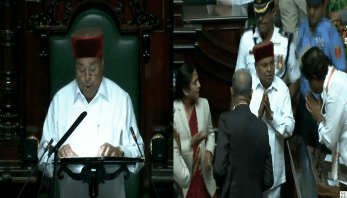 ವಿಧಾನಸಭೆ ಅಧಿವೇಶನದಲ್ಲಿ ಭಾರೀ ಹೈಡ್ರಾಮಾ – ಭಾಷಣ ಓದದೇ ತೆರಳಿದ ಗೆಹ್ಲೋಟ್‌