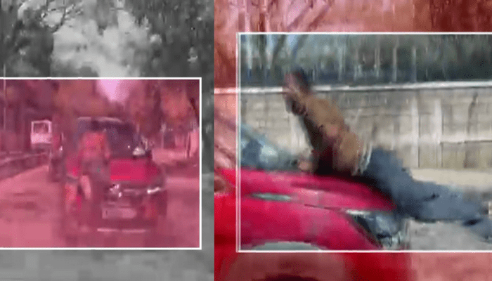 ಕಾರಿನ ಬಾನೆಟ್ ಮೇಲೆ ವ್ಯಕ್ತಿಯನ್ನು ಎಳೆದೊಯ್ದ ಚಾಲಕ ಅರೆಸ್ಟ್!‌