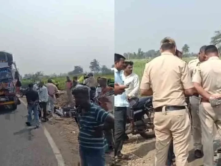 ಲಾರಿ ಮತ್ತು ಬೈಕ್ ಡಿಕ್ಕಿ –  ಗಂಡ, ಹೆಂಡತಿ, ಮಗು ಸ್ಥಳದಲ್ಲೇ ಸಾ*ವು