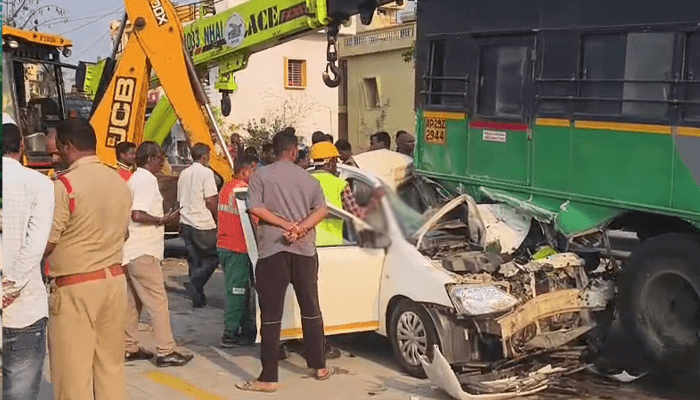 ಬೆಂಗಳೂರಿನಲ್ಲಿ ಭೀಕರ ಅಪಘಾತ! – ತಿರುಪತಿಗೆ ಹೊರಟಿದ್ದ ಒಂದೇ ಕುಟುಂಬದ ಮೂವರು ದುರಂತ ಅಂತ್ಯ!
