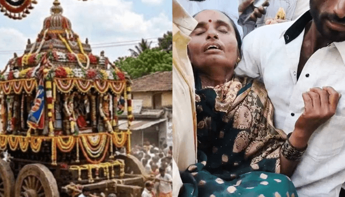 ಜಾತ್ರೆಯಲ್ಲಿ ರಥೋತ್ಸವದ ವೇಳೆ ರಥ ಹರಿದು ಮಹಿಳೆಯ ಕಾಲು ಕಟ್‌! – ಅಷ್ಟಕ್ಕೂ ಆಗಿದ್ದೇನು?