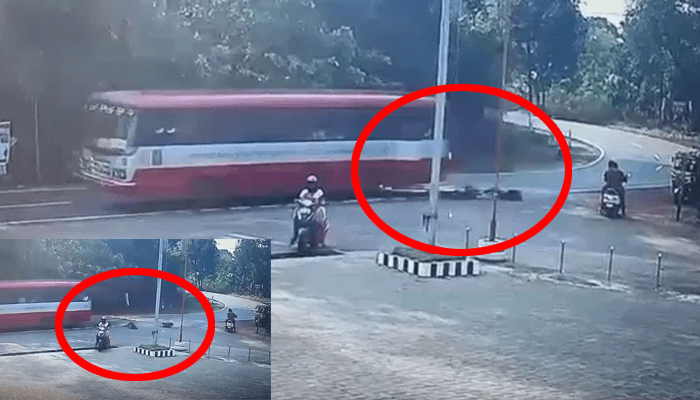 ಚಲಿಸುತ್ತಿದ್ದ ಬಸ್‌ನ ಡೋರ್‌ ಏಕಾಏಕಿ ಓಪನ್!‌ – ರಸ್ತೆಗೆ ಬಿದ್ದ ಅಕ್ಕ-ತಂಗಿ!