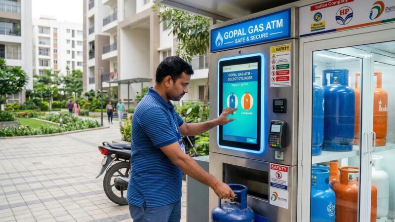 ಬುಕಿಂಗ್, ಡೆಲಿವರಿ ಟೆನ್ಷನ್ ಬಿಟ್ಟಾಕಿ.. 2 ನಿಮಿಷದಲ್ಲೇ ಸಿಗುತ್ತೆ ಗ್ಯಾಸ್ – ಇನ್ಮುಂದೆ ATMನಲ್ಲೇ ಲಭ್ಯ ಎಲ್ ಪಿಜಿ ಸಿಲಿಂಡರ್!