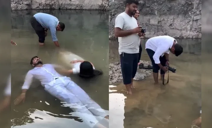 ನೀರಿನಲ್ಲಿ ಶವಗಳಂತೆ ತೇಲುತ್ತಾ ಪ್ರೀ-ವೆಡ್ಡಿಂಗ್ ಫೋಟೋಶೂಟ್ – ಮದುವೆ ಹೊಸ್ತಿಲಲ್ಲೇ ನವಜೋಡಿ ಫುಲ್ ಟ್ರೋಲ್!