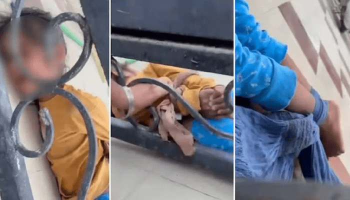 ಸುಡು ಬಿಸಿಲಿನಲ್ಲಿ ಮನೆ ಗೇಟ್‌ಗೆ ಮೊಮ್ಮಗಳನ್ನ ಕಟ್ಟಿ ಹಾಕಿ ಚಿತ್ರ ಹಿಂಸೆ ನೀಡಿದ ಅಜ್ಜಿ!