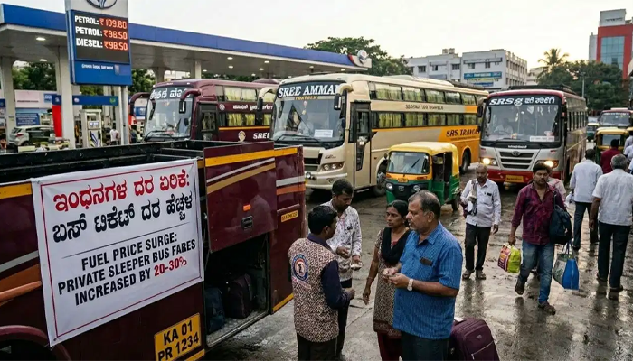 ಪೆಟ್ರೋಲ್, ಡೀಸೆಲ್‌ ಆಯ್ತು.. ಈಗ ಖಾಸಗಿ ಬಸ್ ದರ ಏರಿಕೆ! – ಶೇ.20-30ರಷ್ಟು ಟಿಕೆಟ್‌ ದರ ಹೆಚ್ಚಳ!