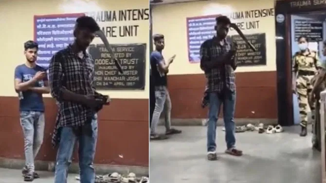 ತಲೆಯೊಳಗೆ ಸಿಲುಕಿದ ಮಚ್ಚು – ರಕ್ತಸ್ರಾವವಾಗಿದ್ದರೂ ಮೊಬೈಲ್‌ನಲ್ಲಿ ಬ್ಯುಸಿಯಾದ ಯುವಕ..!