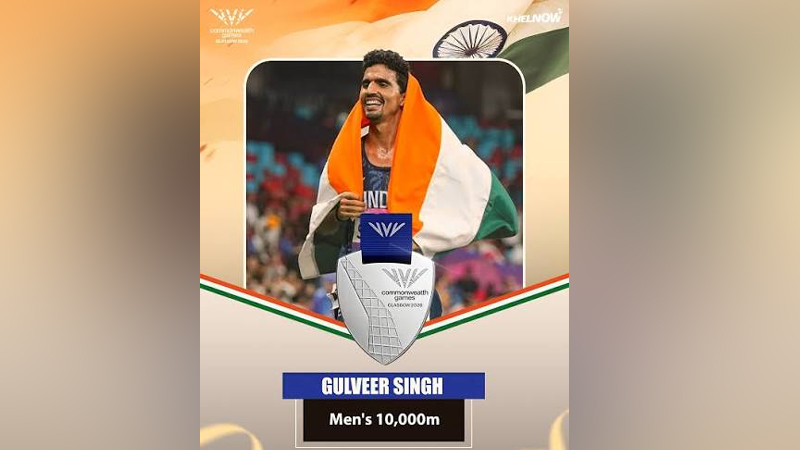ಕಾಮನ್ ವೆಲ್ತ್ ಗೇಮ್‌ನಲ್ಲಿ ಭಾರತಕ್ಕೆ  ಮತ್ತೆರಡು ಸ್ವರ್ಣ- ಪುರುಷರ 10 ಸಾವಿರ ಮೀ. ಓಟದಲ್ಲಿ ಮೊದಲ ಪದಕ ಗೆದ್ದ ಗುಲ್ವಿರ್ ಸಿಂಗ್