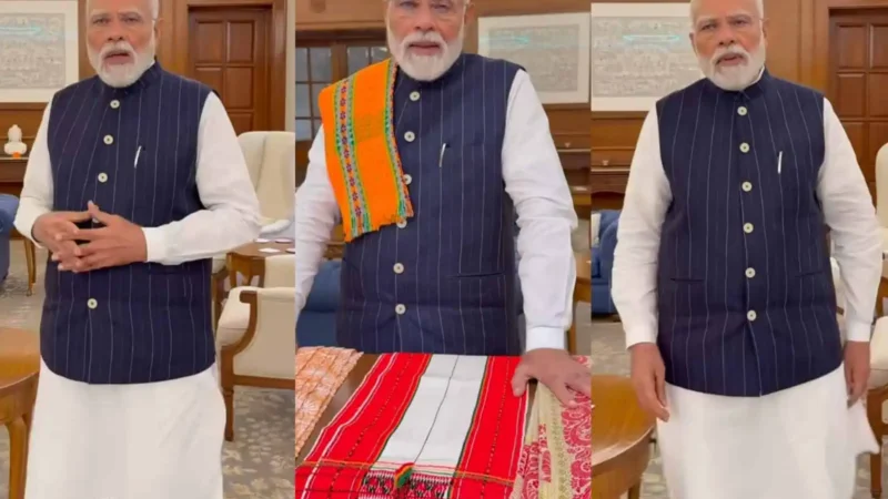 ಕೈಮಗ್ಗ ಉತ್ಪನ್ನಗಳನ್ನು ಖರೀದಿಸಲು ನನ್ನೊಂದಿಗೆ ಸಿದ್ಧರಾಗಿ – ಯುವಜನತೆಗೆ ಕರೆ ನೀಡಿದ ಮೋದಿ